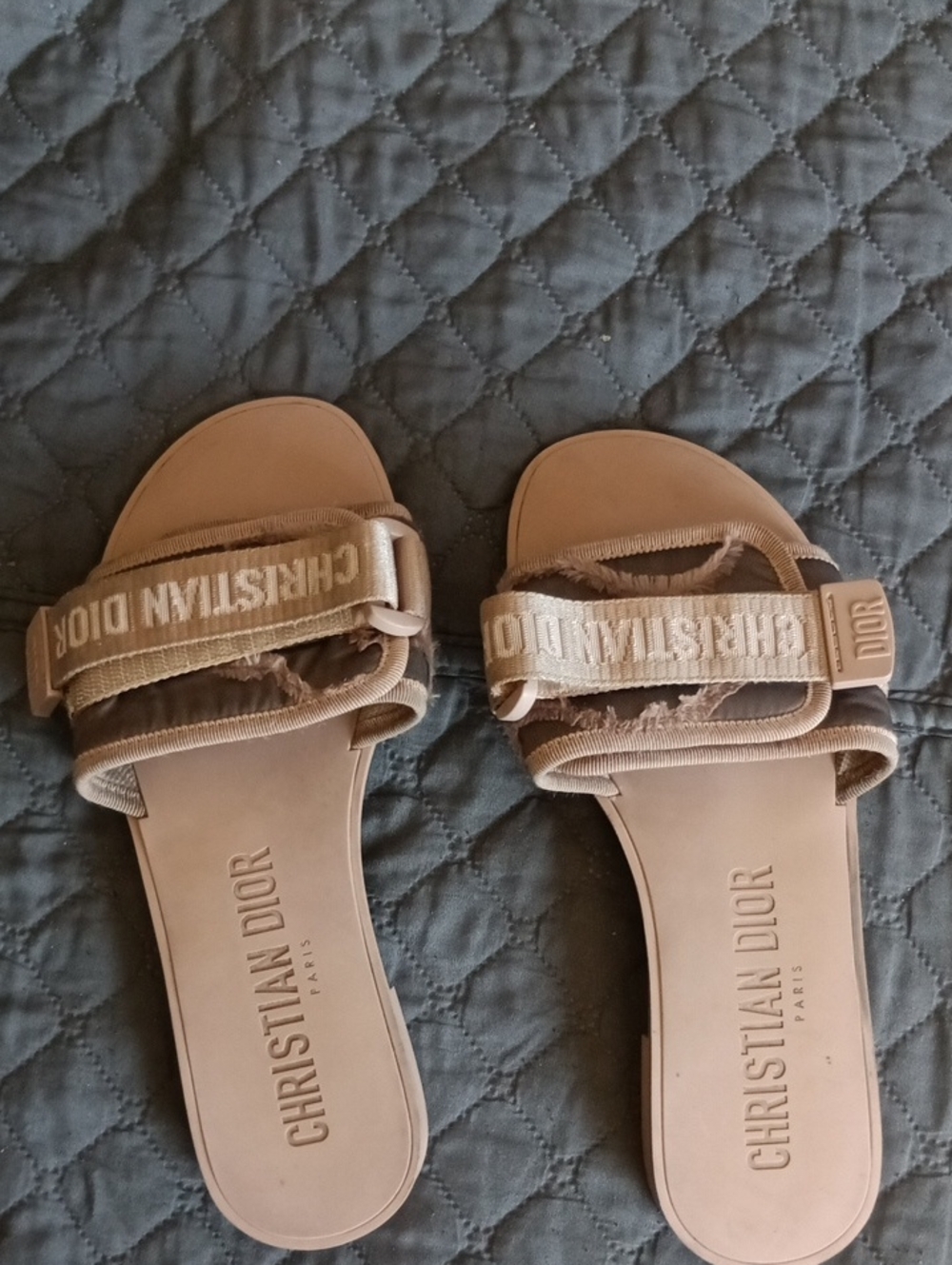 Dior Beige Christian Dior Slide Sandals